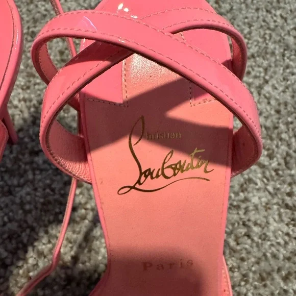 Christian Louboutin Patent Loubigirl 100 Sandals size 38 - Picture 4 of 10